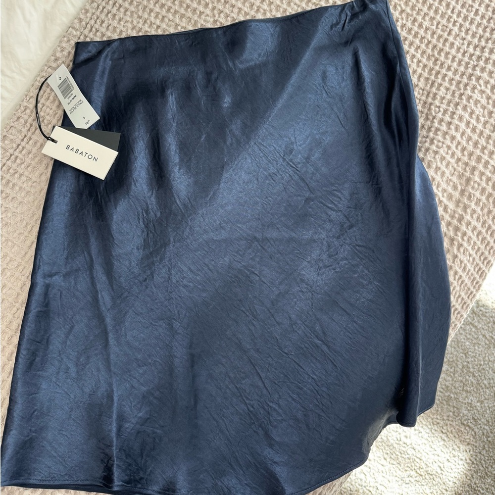 Babaton Navy Blue slip mini